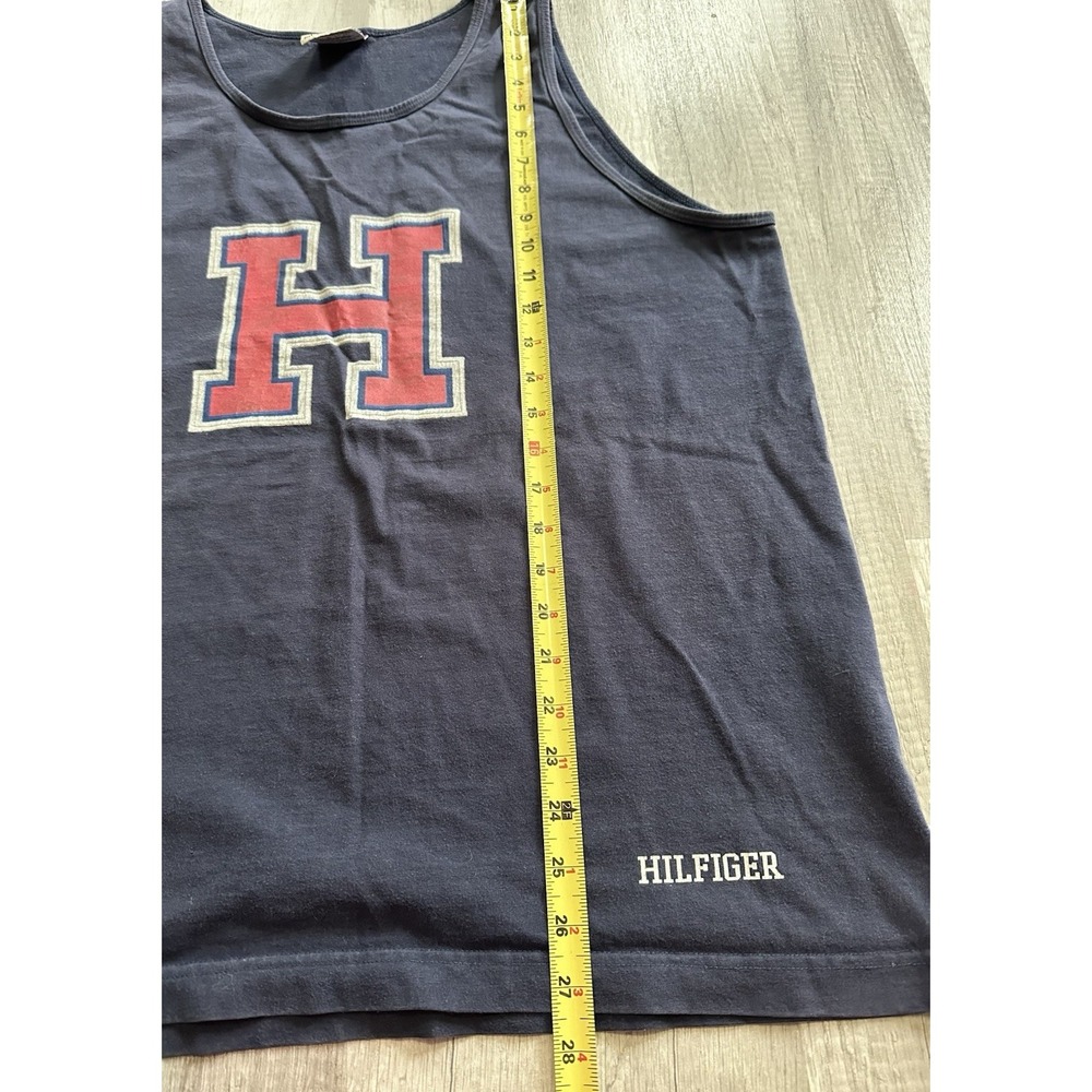 Tommy Hilfiger Tank Top Men's XL Blue/Red Logo Vintage - Picture 10 of 10